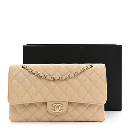 Chanel Iridescent Caviar Medium Double Flap Bag Beige 1985123