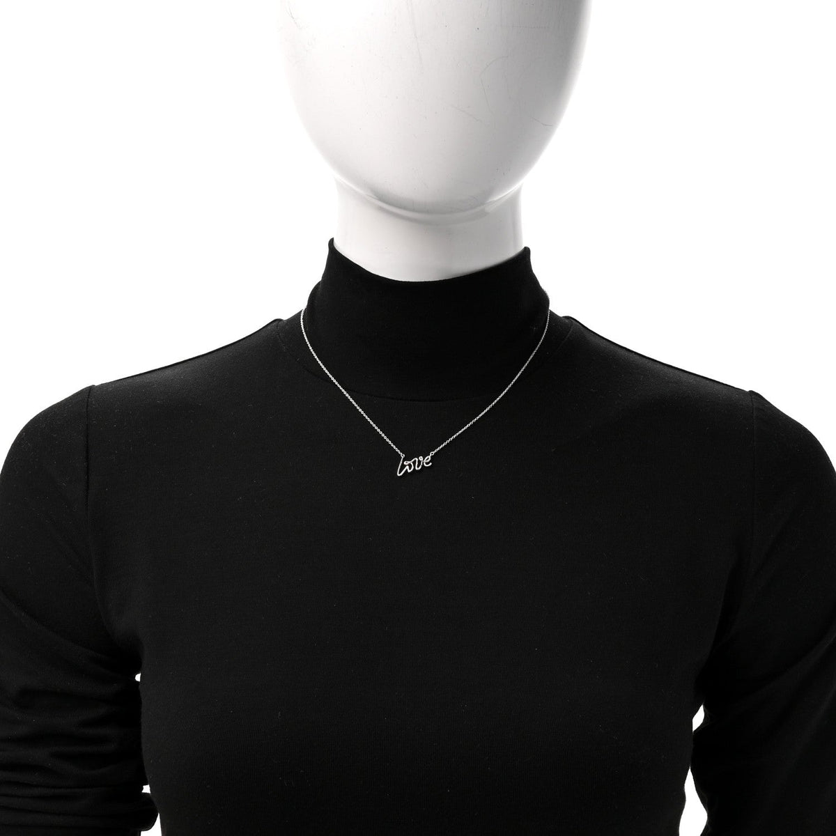Tiffany Sterling Silver Paloma Picasso Graffiti Love Pendant Necklace