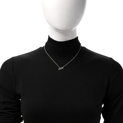 Tiffany Sterling Silver Paloma Picasso Graffiti Love Pendant Necklace