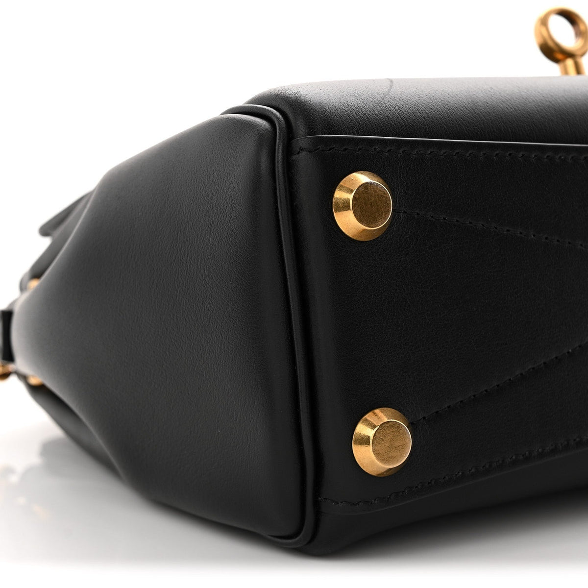 Balenciaga Smooth Calfskin Mini Bel Air Carry All Bag Black