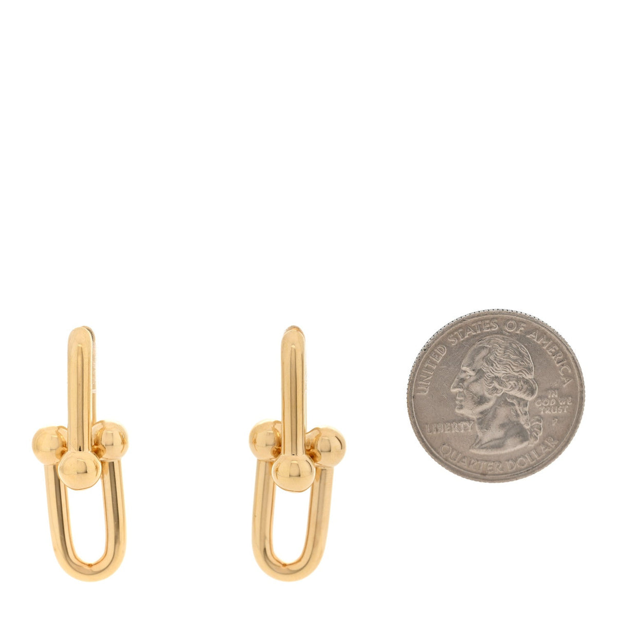 18K Yellow Gold Large HardWear Link Earrings