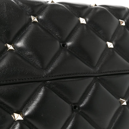 Valentino Garavani Nappa Large Candystud Top Handle Bag Black