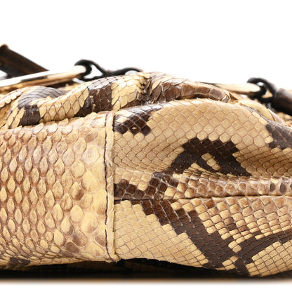 Saint Laurent Snakeskin Saharienne Shoulder Bag Brown 1983087