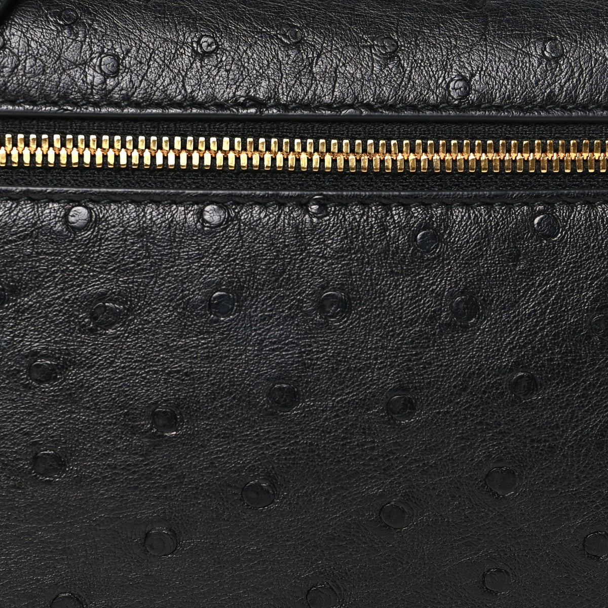 Loro Piana Ostrich L19 Extra Pocket Pouch Black