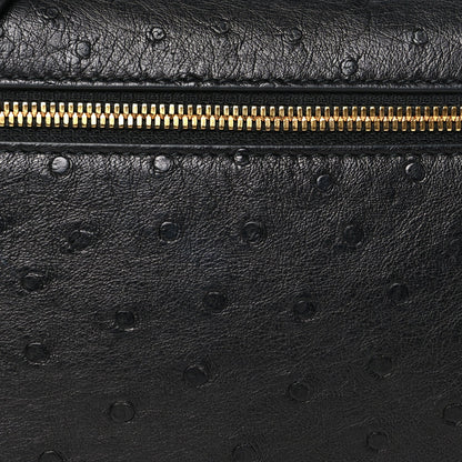 Loro Piana Ostrich L19 Extra Pocket Pouch Black