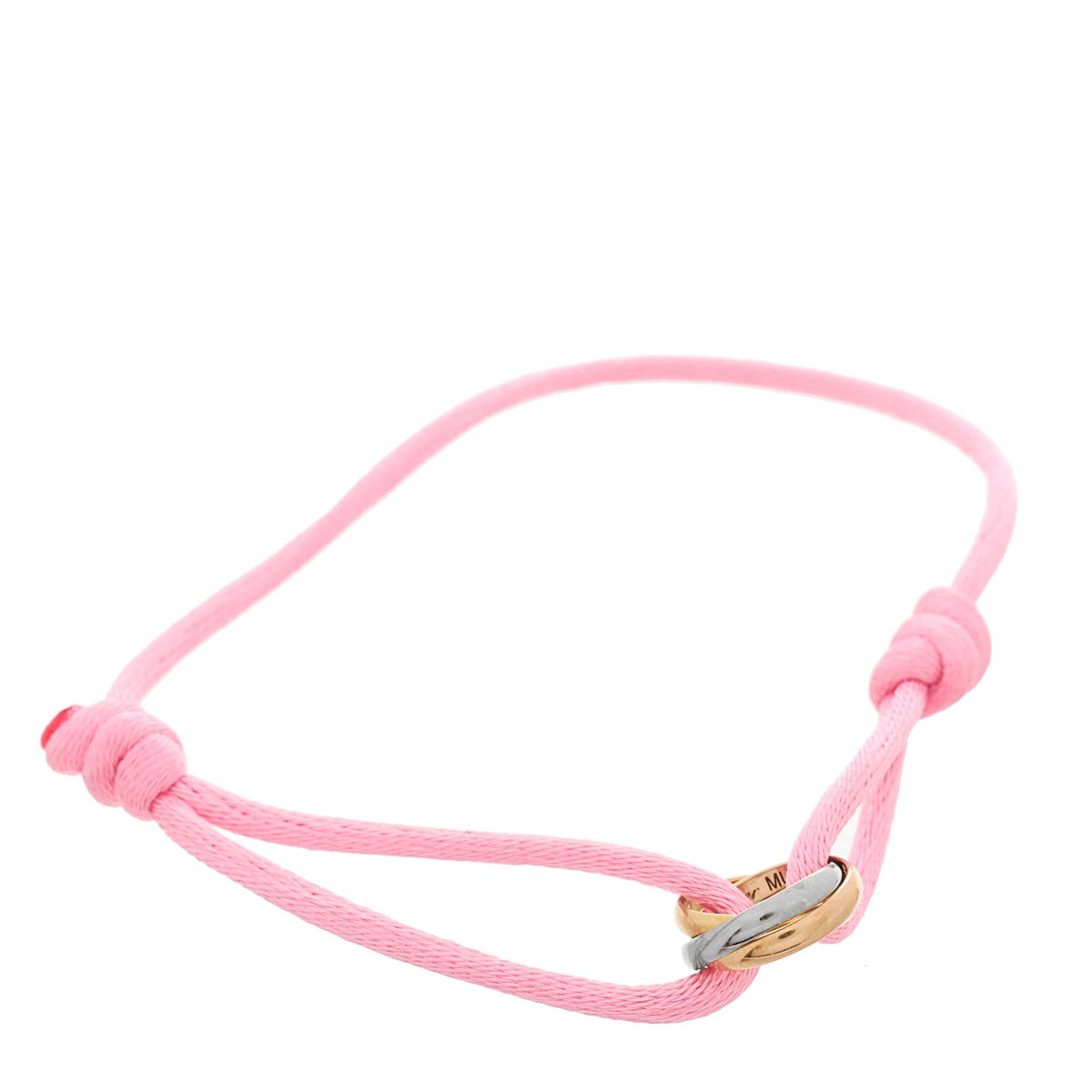 Cartier 18K Three Gold Trinity Adjustable Cord Bracelet Pink