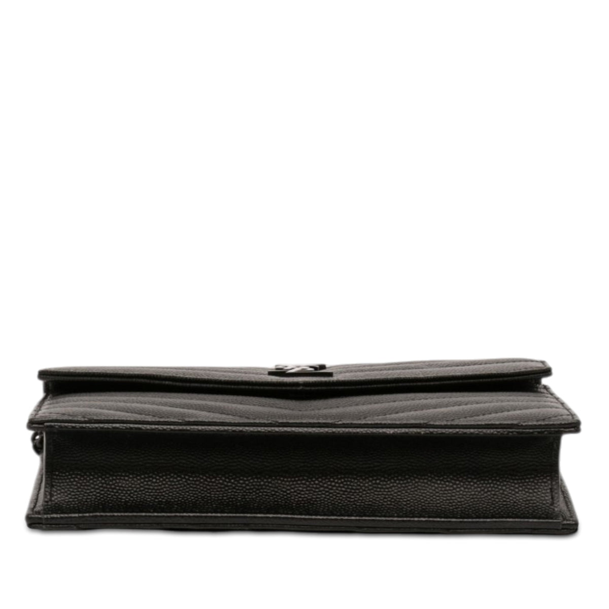 Classic Monogram Wallet on Chain Matelasse Chevron Leather Small