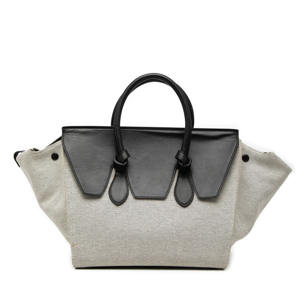 Tie Knot Tote Canvas and Leather Medium