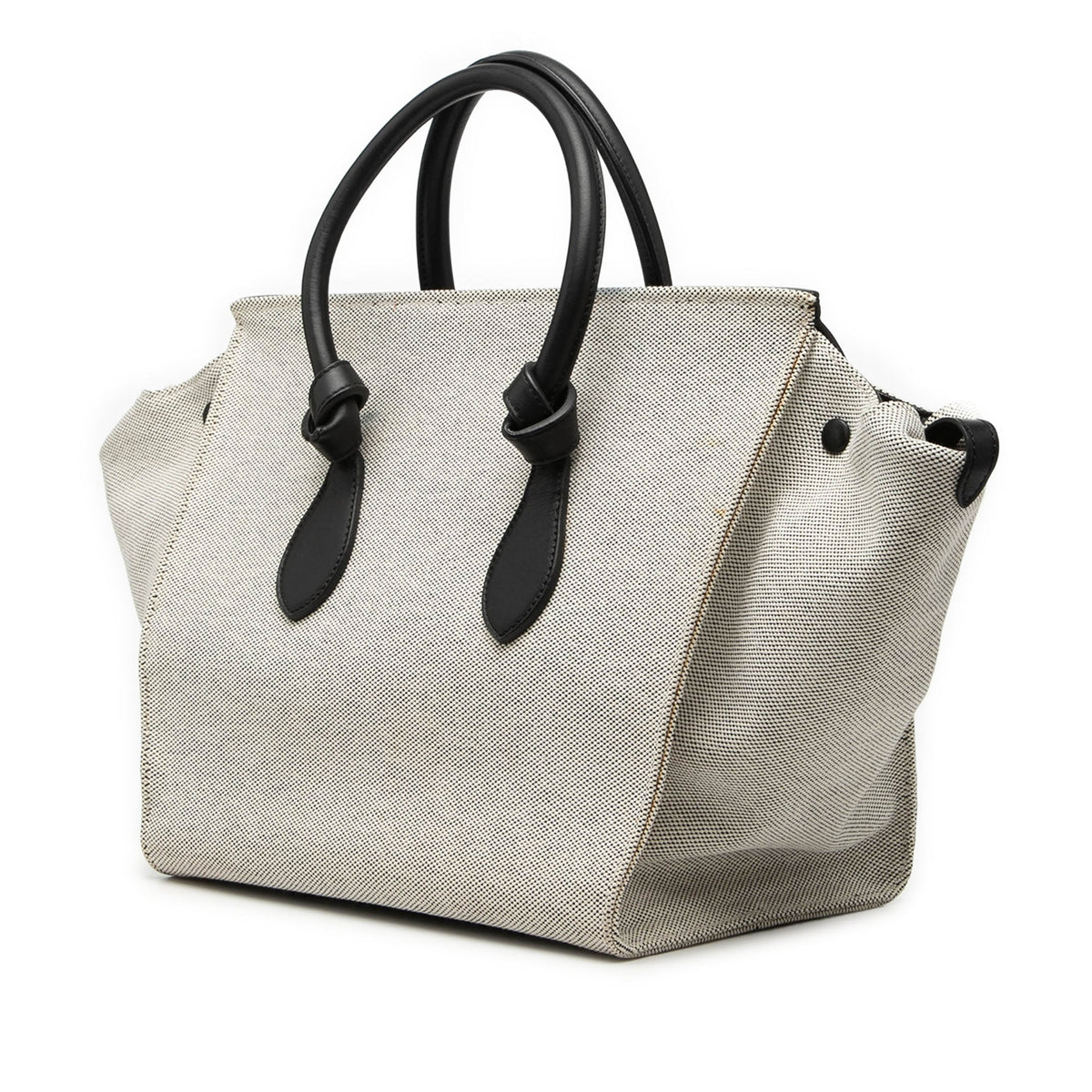 Tie Knot Tote Canvas and Leather Medium
