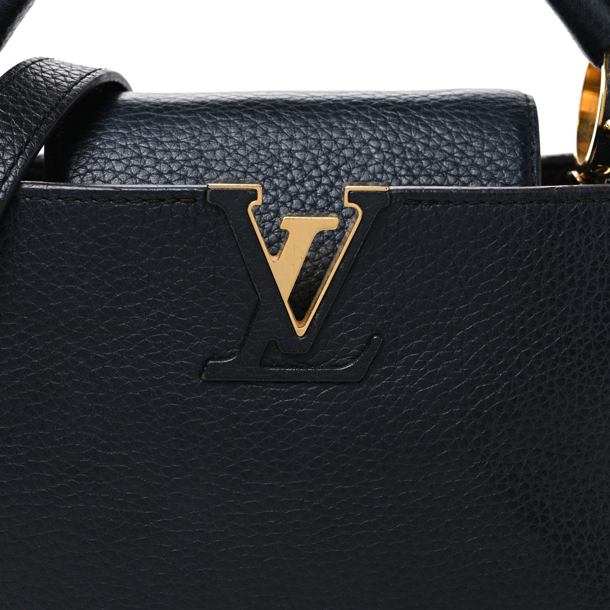 Louis Vuitton Taurillon Capucines BB Black