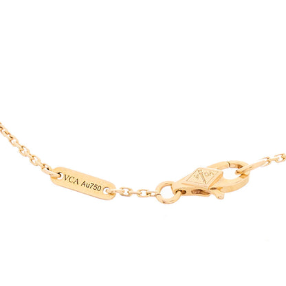 Van Cleef & Arpels 18K Rose Gold Carnelian Sweet Alhambra Bracelet