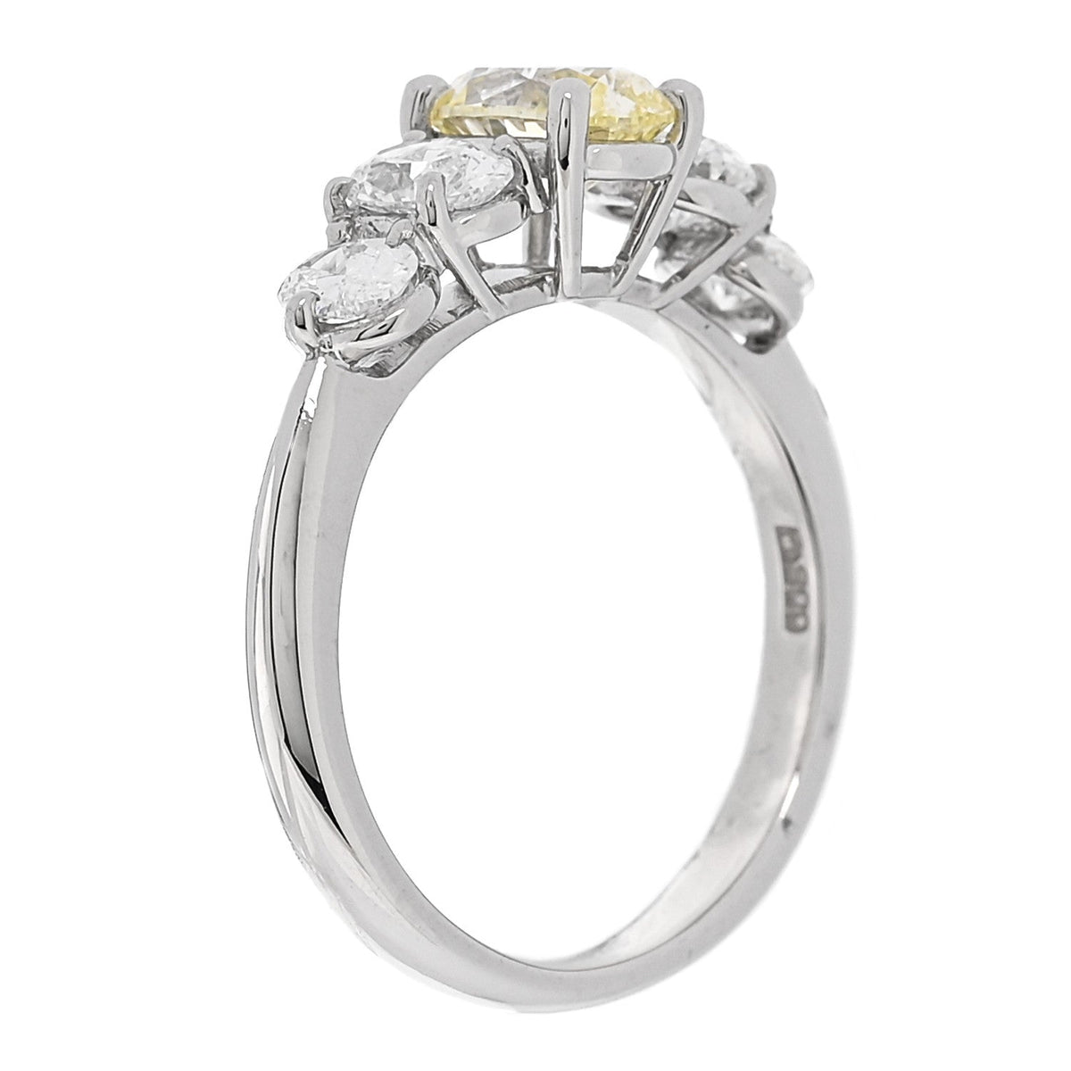 Parker & West by FASHIONPHILEPlatinum Yellow Diamond 1.71ctw Five Stone Ring 51 5.75