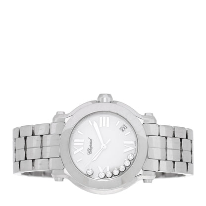 Chopard Stainless Steel 7 Diamond 36mm Happy Sport Quartz Watch