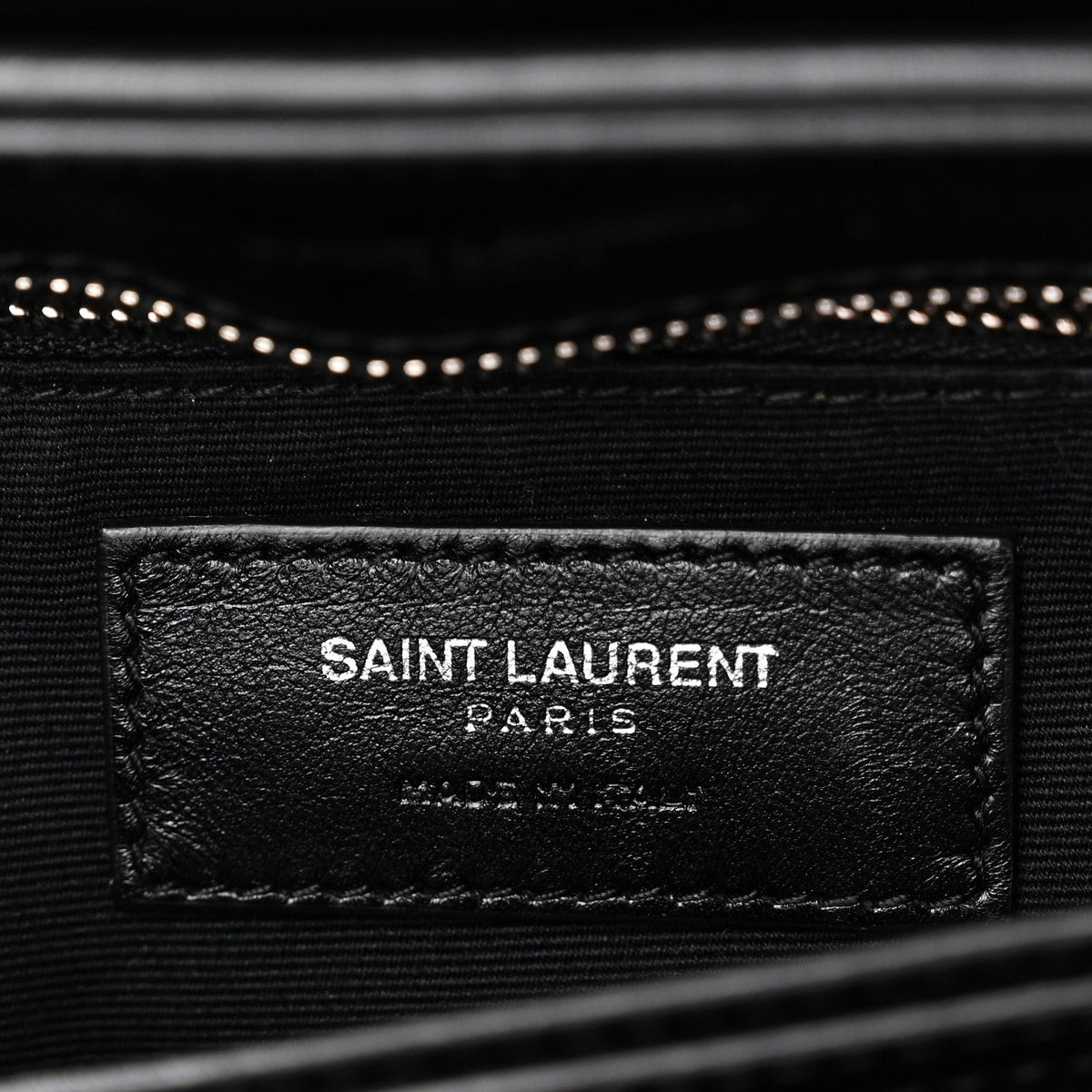 Saint Laurent Calfskin Y Quilted Monogram Toy Loulou Crossbody Bag Black