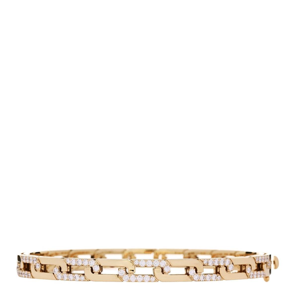 Roberto Coin 18K Yellow Gold Diamond Slim Navarra Bangle Bracelet