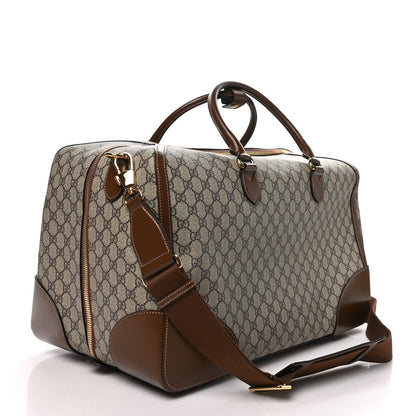 Gucci GG Supreme Retro Interlocking G Large Duffle Bag Brown Sugar
