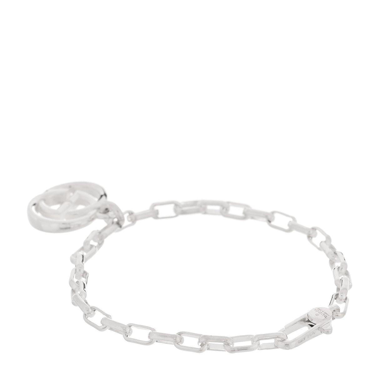 Sterling Silver Interlocking GG Bracelet