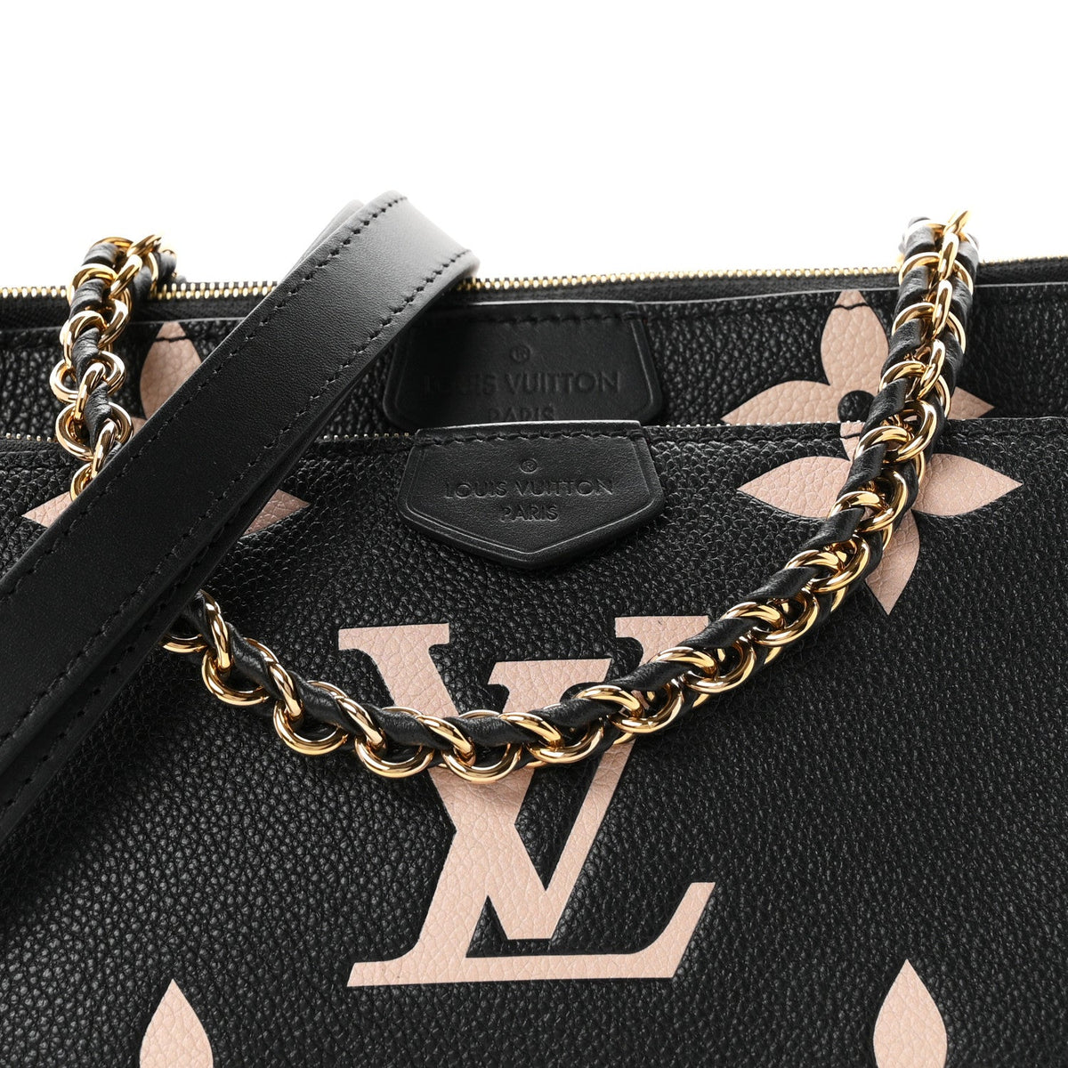 Louis Vuitton Empreinte Monogram Giant Multi Pochette Accessories Black Beige