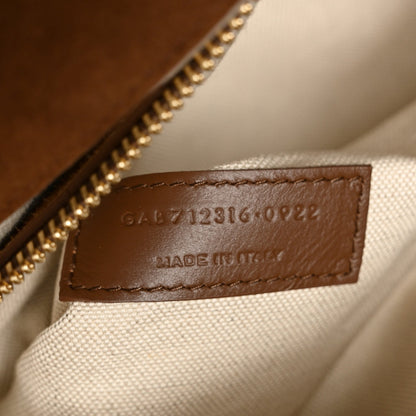 Saint Laurent Suede Shearling Patchwork Monogram Giant Jamie Brown Beige