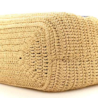 Saint Laurent Raffia Rive Gauche Tote Natural
