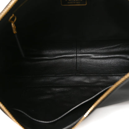 Prada Soft Calfskin Large Aimée Shoulder Bag Black