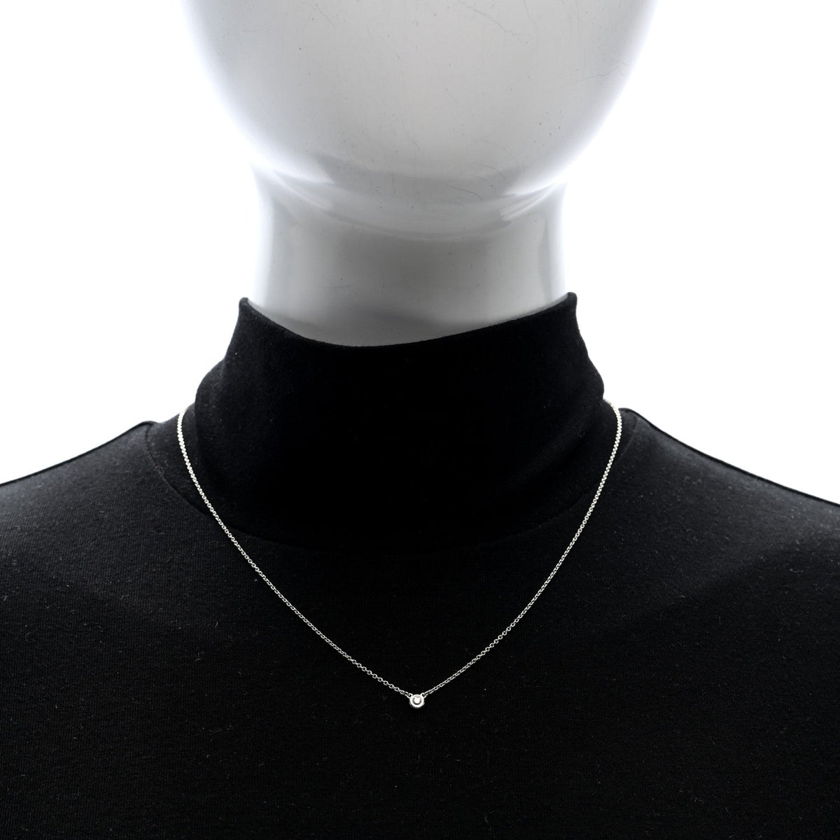 Tiffany Sterling Silver Elsa Peretti Diamonds by the Yard Pendant Necklace