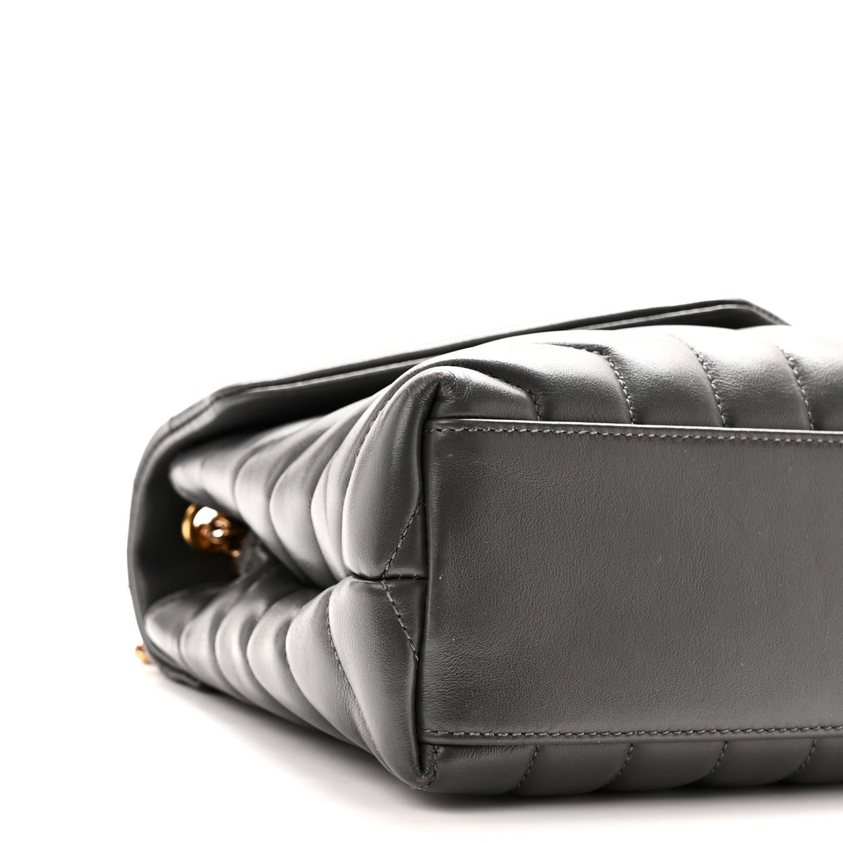Saint Laurent Calfskin Small Loulou Chain Satchel Storm