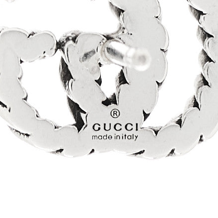 Gucci Sterling Silver Torchon Double G Earrings