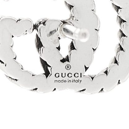 Gucci Sterling Silver Torchon Double G Earrings