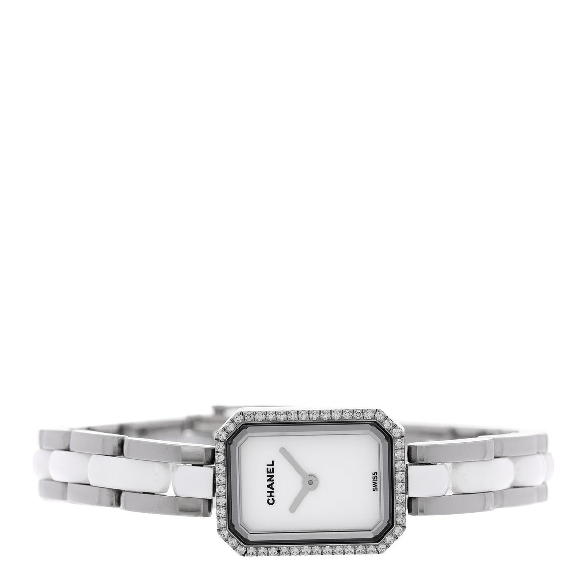 Chanel Stainless Steel Ceramic 15mm Chain Premiere Quartz Watch White