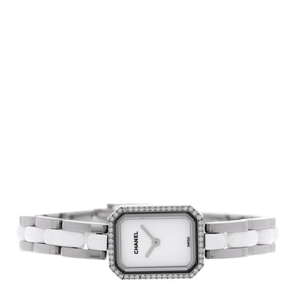 Chanel Stainless Steel Ceramic 15mm Chain Premiere Quartz Watch White