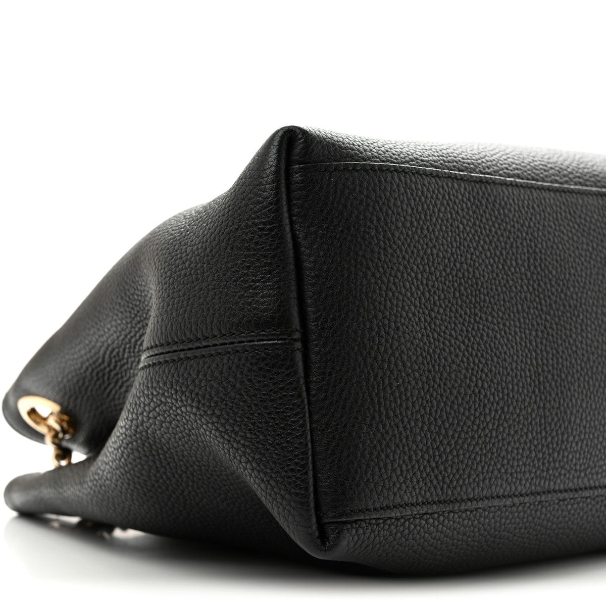 Gucci Pebbled Calfskin Medium Soho Chain Shoulder Bag Black 1984685