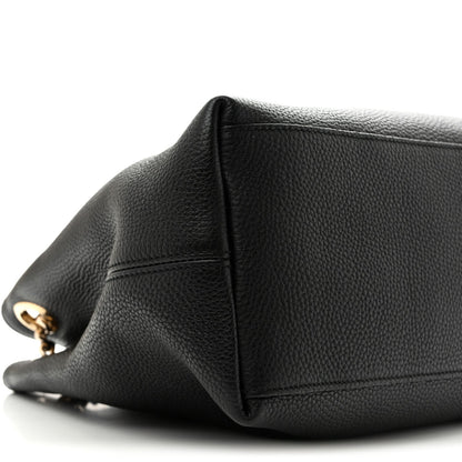 Gucci Pebbled Calfskin Medium Soho Chain Shoulder Bag Black 1984685