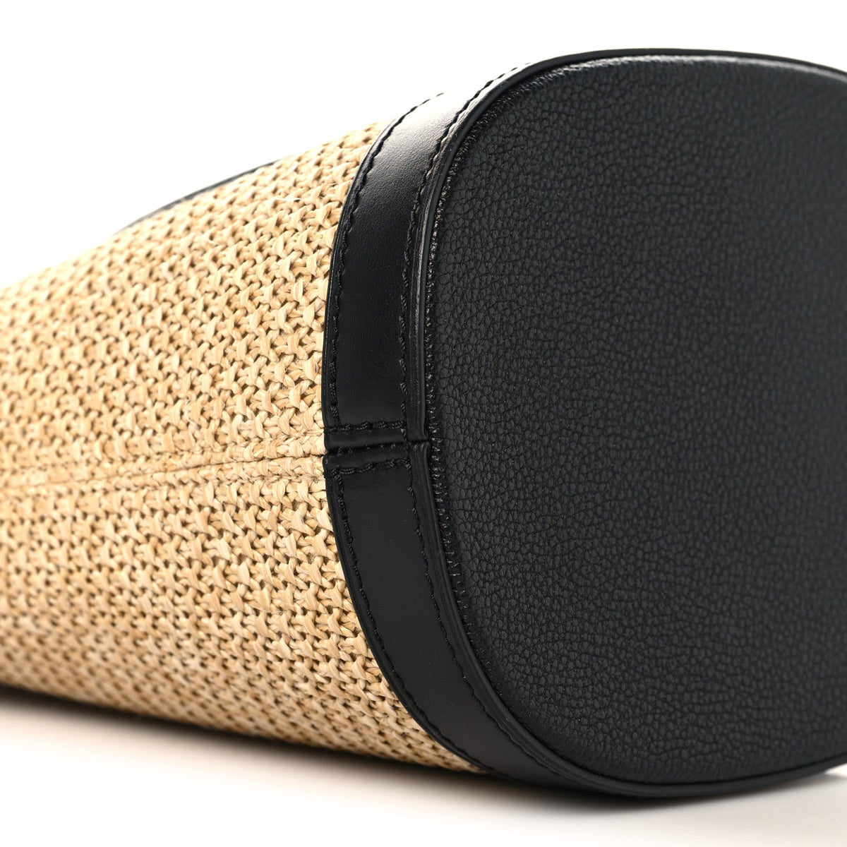 Louis Vuitton Raffia Leather Petit Bucket Black