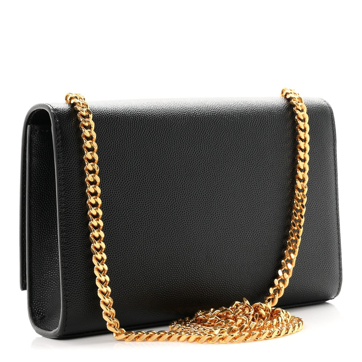 Saint Laurent Grain De Poudre Small Classic Monogram Kate Tassel Satchel Black