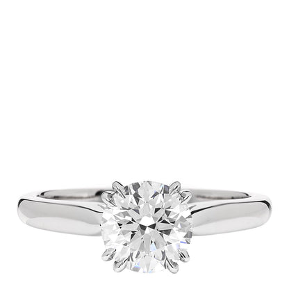 Harry Winston Platinum Diamond 1.01ct Round Brilliant Cut Solitaire Engagement Ring 48 4.5
