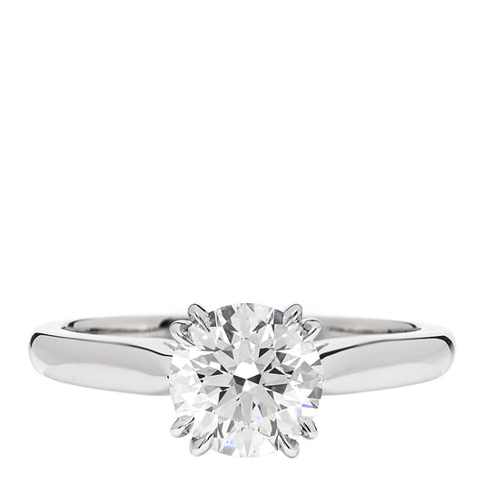 Harry Winston Platinum Diamond 1.01ct Round Brilliant Cut Solitaire Engagement Ring 48 4.5