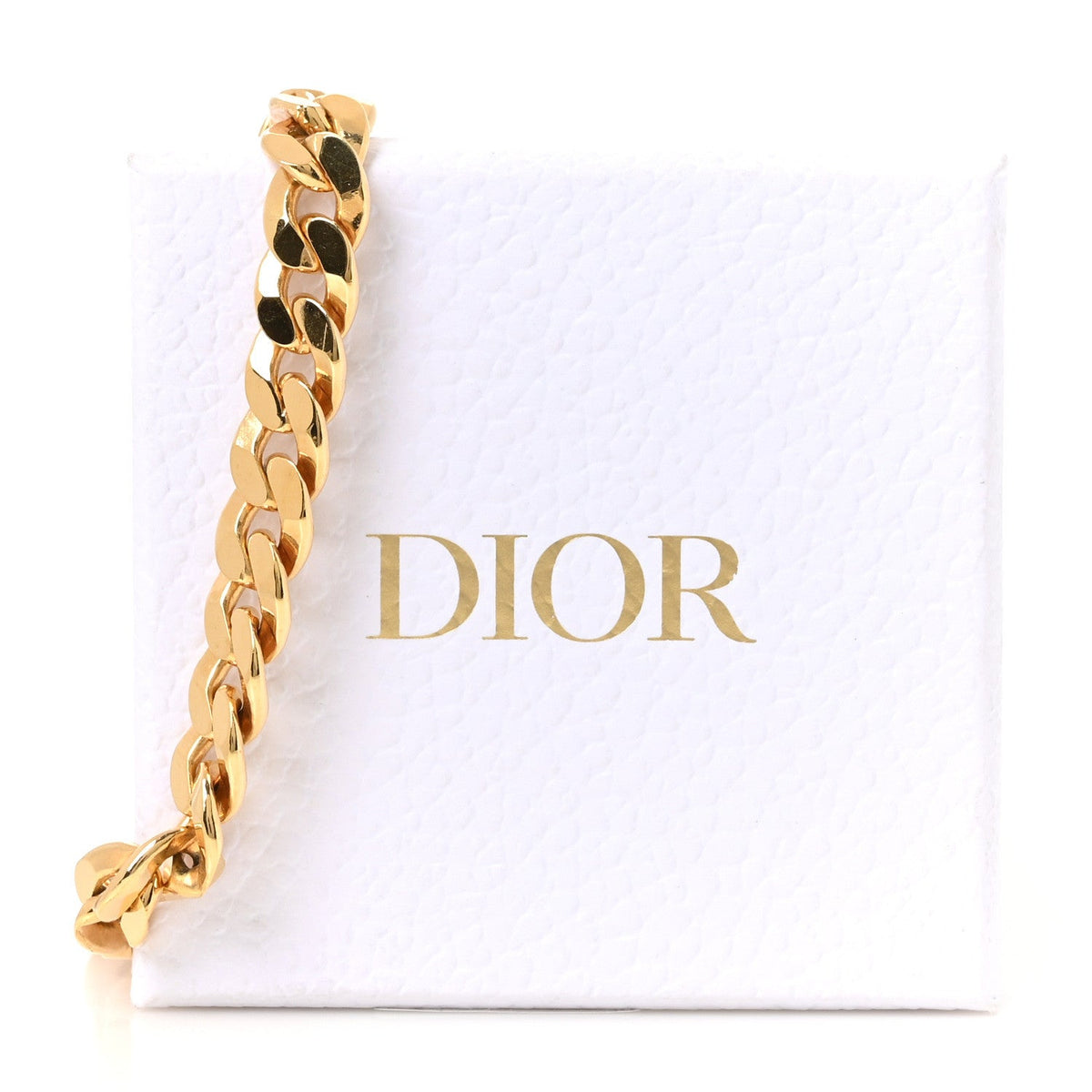 Christian DiorMetal CD Choker Necklace Gold