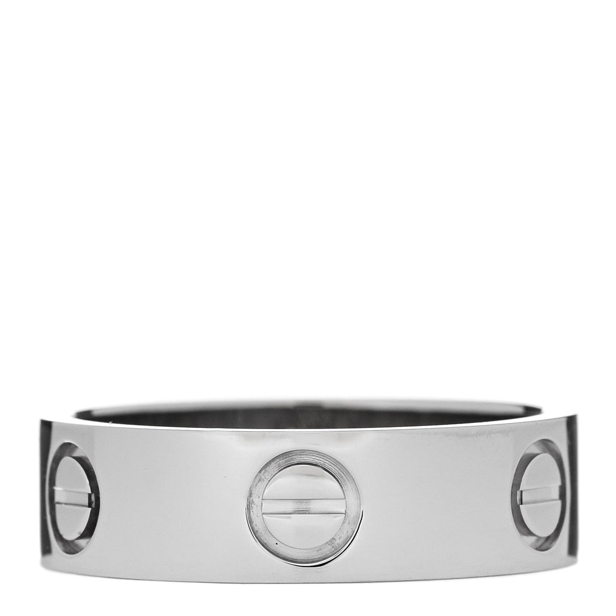 Cartier 18K White Gold 5.5mm LOVE Ring 53 6.5