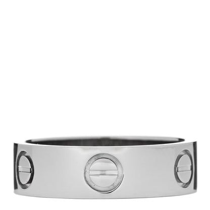 Cartier 18K White Gold 5.5mm LOVE Ring 53 6.5