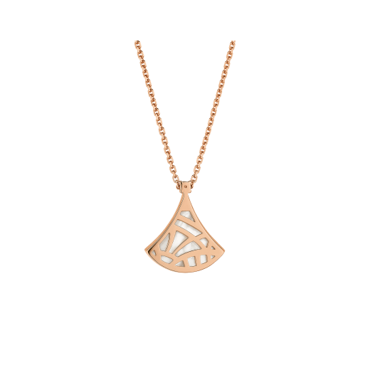 18K Gold Diamond Mother of Pearl Divas' Dream Necklace