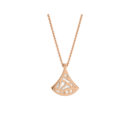 18K Gold Diamond Mother of Pearl Divas' Dream Necklace