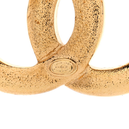 Chanel Metal Enamel Quilted CC Chain Pendant Necklace Gold Pink