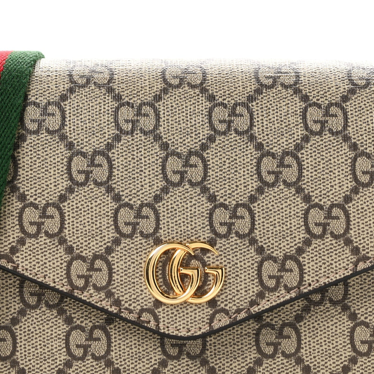 Gucci GG Supreme Calfskin Mini Ophidia Envelope Bag Beige Ebony 1981843
