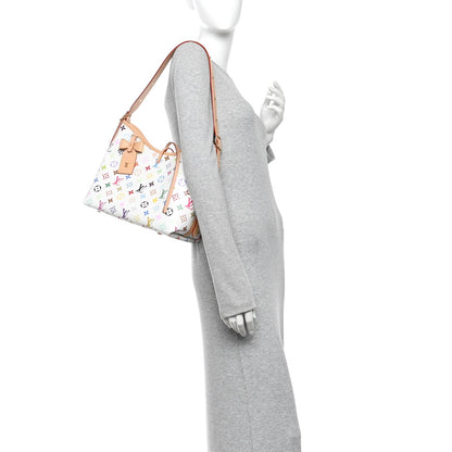 Louis Vuitton LV X TM Monogram Multicolor CarryAll PM Tote Bag White