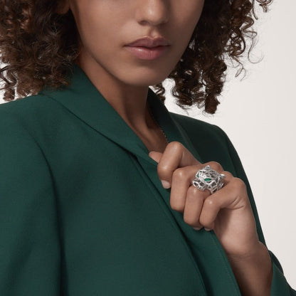 18K White Gold Diamonds Cartier Panthère De Cartier Ring