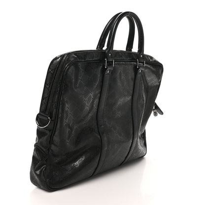 Gucci Imprime Monogram Medium Briefcase Black