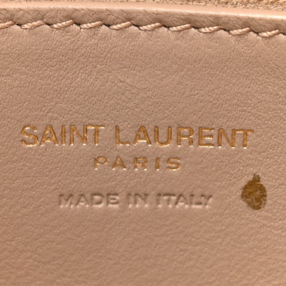 Saint Laurent Vegetable Calfskin Mini Le 5 À 7 Hobo Dark Beige