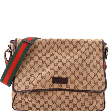 Web Strap Flap Messenger GG Canvas Medium