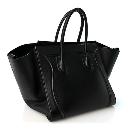 Celine Supple Calfskin Medium Phantom Luggage Black